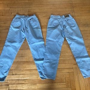Vintage 60s Lady Lee Westerner Periwinkle Blue Pants pair of 2